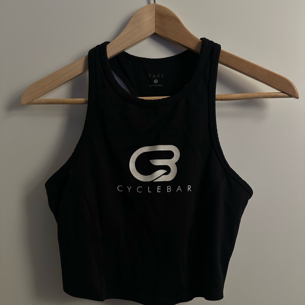 CycleBar Women's Black Long Line Sports Bra